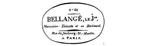 l'estampille du maître ébéniste Louis François-bellange-l- fabricant de mobilier 19ème siècle