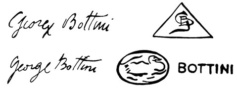 la signature du peintre Georges--bottini