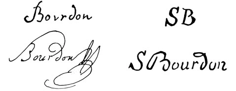 la signature du peintre Sebastien--bourdon-s