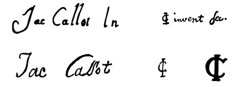 la signature du peintre Jacques--callot