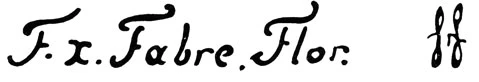 la signature du peintre François Xavier--fabre