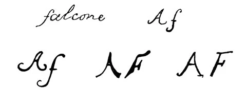 la signature du peintre Aniello--falcone