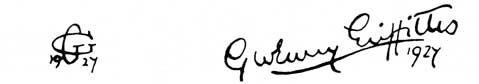 la signature du peintre griffiths-g